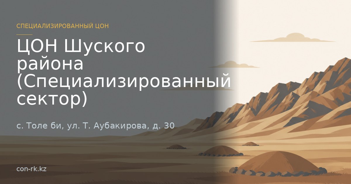 ЦОН Шуского района (Специализированный сектор), с. Толе би