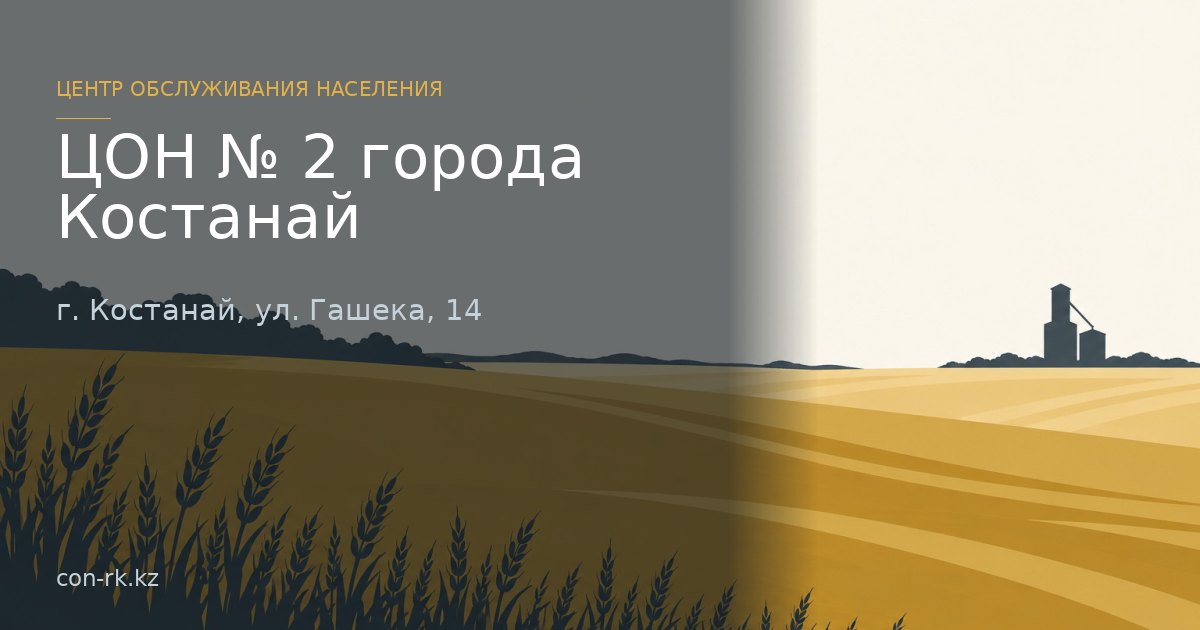 ЦОН № 2 города Костанай, г. Костанай