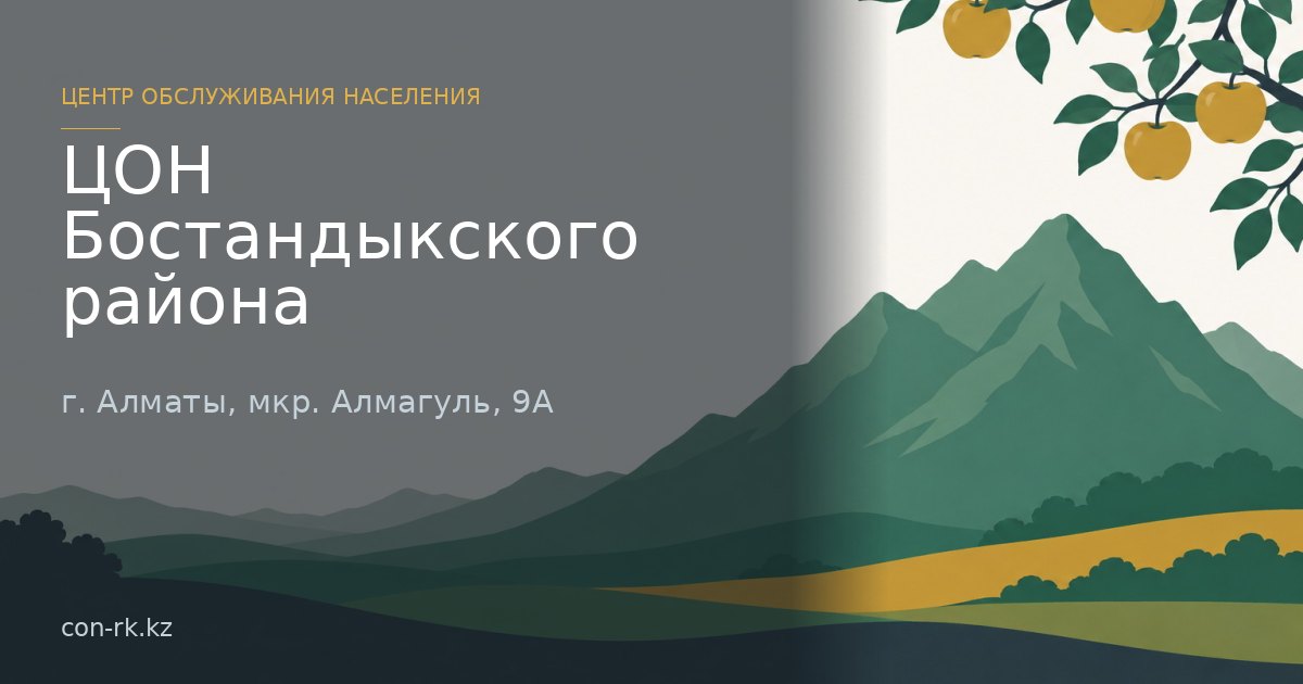 ЦОН Бостандыкского района, г. Алматы