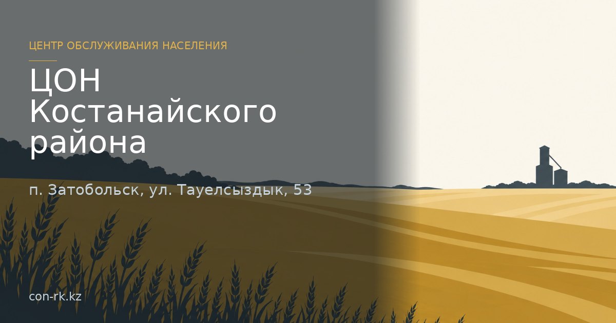 ЦОН Костанайского района, п. Затобольск