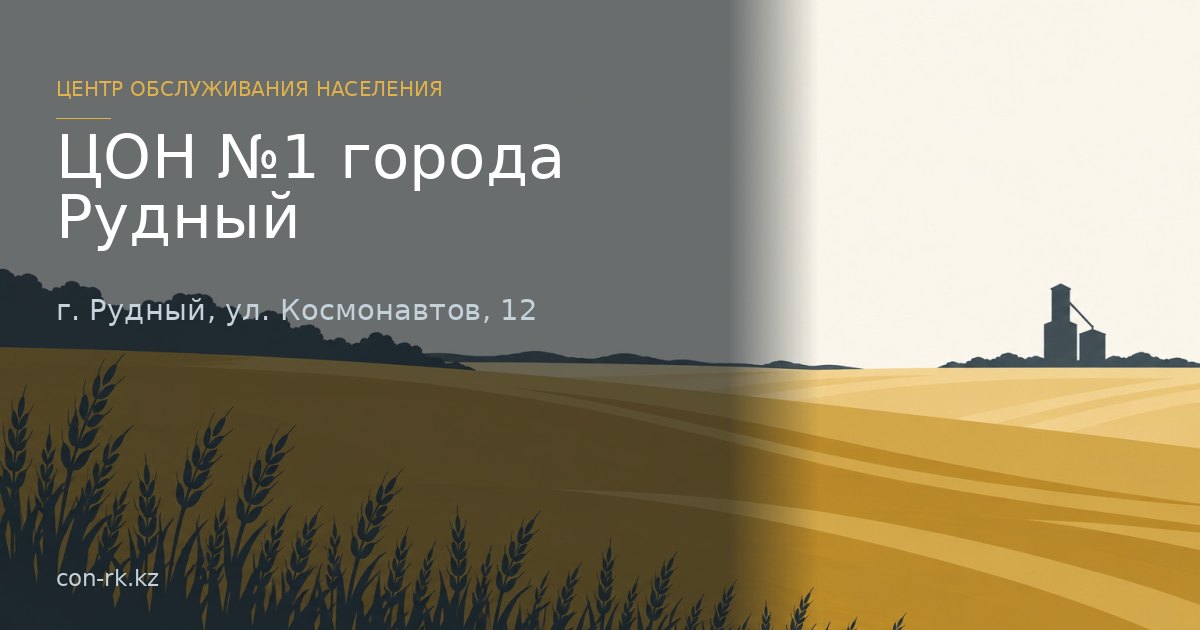 ЦОН №1 города Рудный, г. Рудный