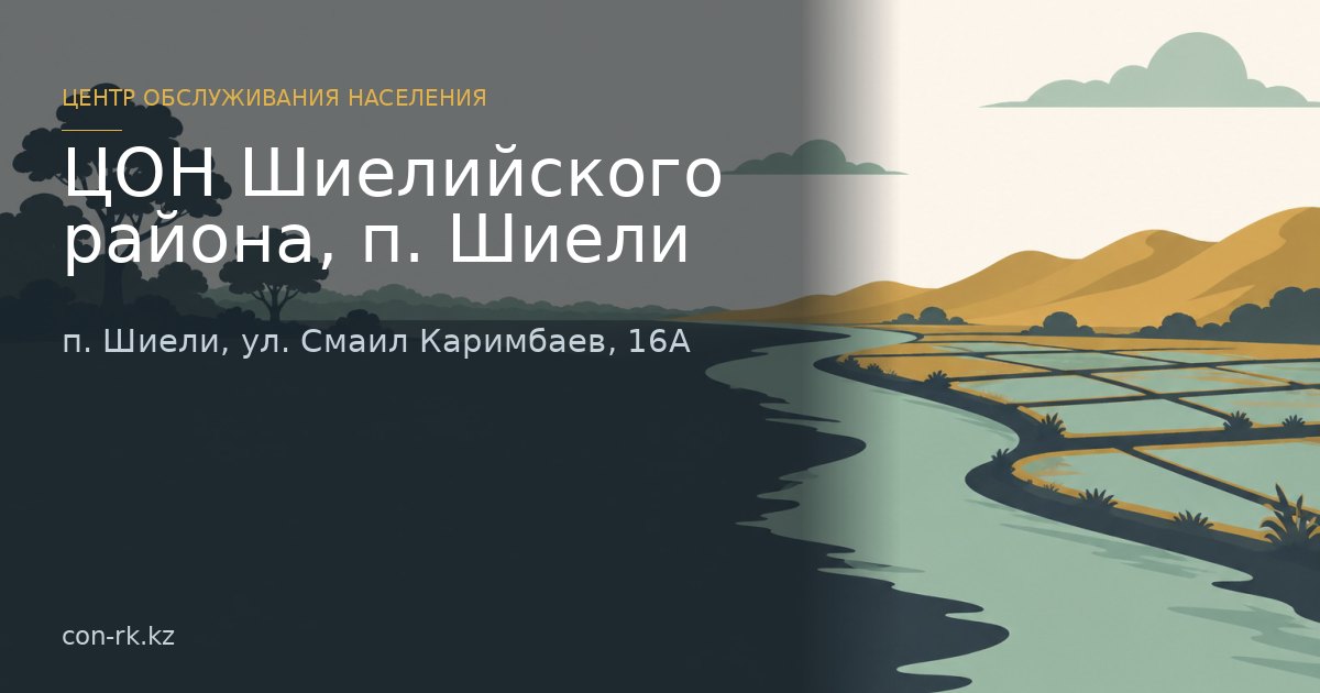 ЦОН Шиелийского района, п. Шиели, п. Шиели