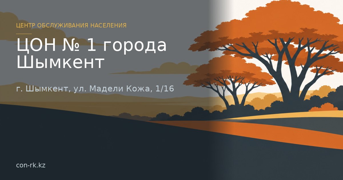 ЦОН № 1 города Шымкент, г. Шымкент