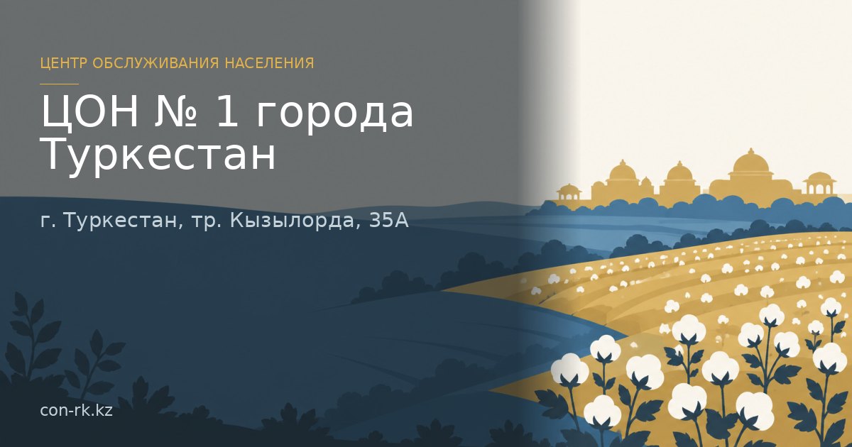 ЦОН № 1 города Туркестан, г. Туркестан