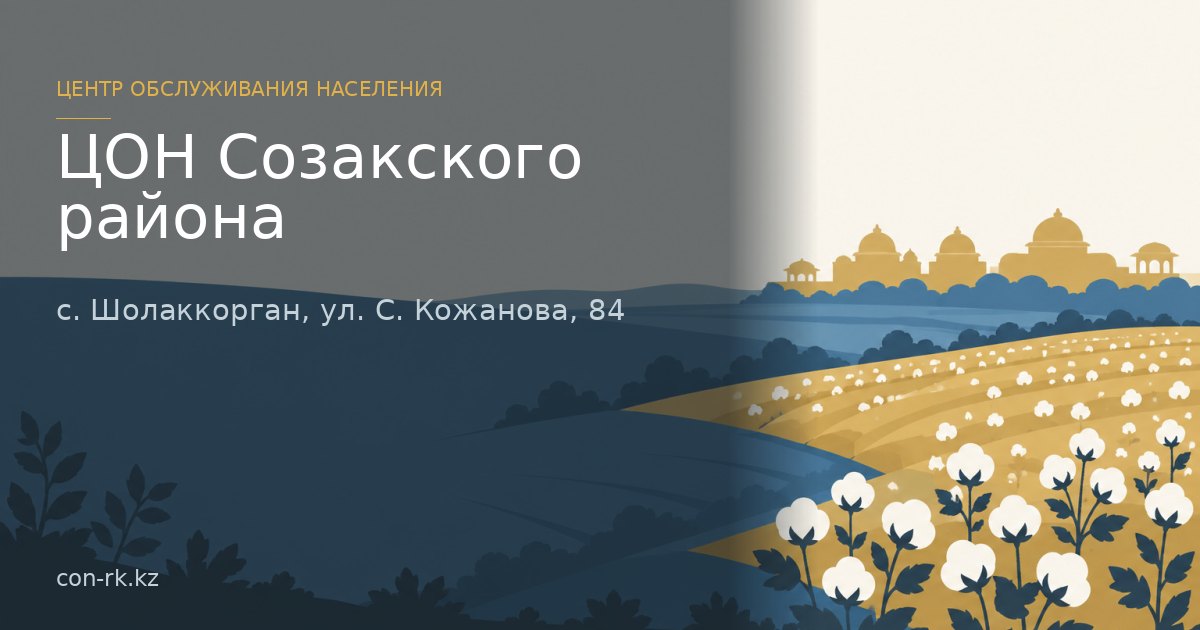 ЦОН Созакского района, с. Шолаккорган