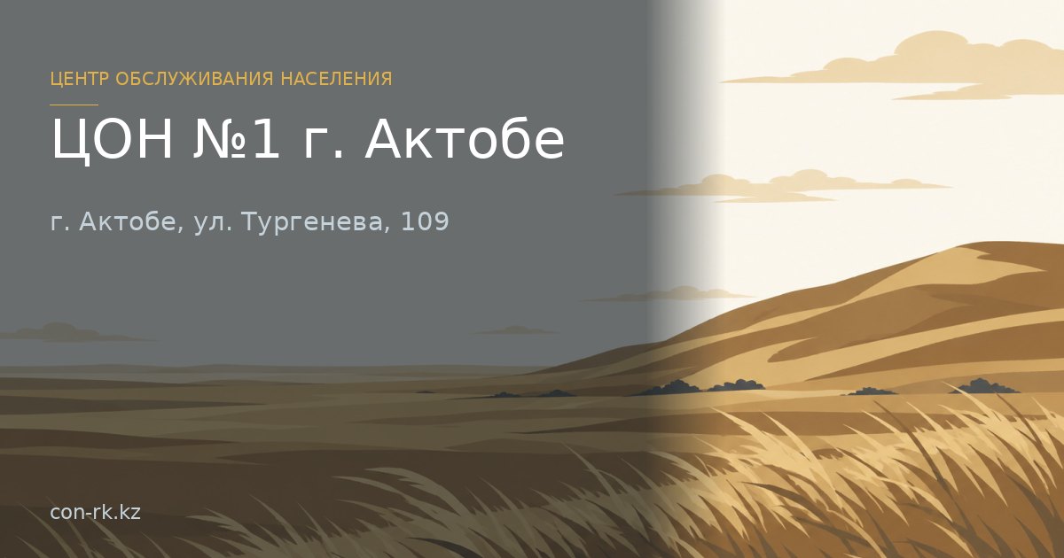 ЦОН №1 г. Актобе, г. Актобе